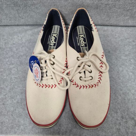 Keds champion pennant baseball stitch MLB lace up sneakers size 6.5 - Picture 2 of 8